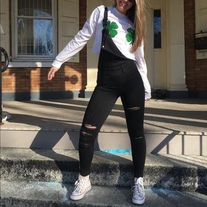 AE Denim X jegging overalls